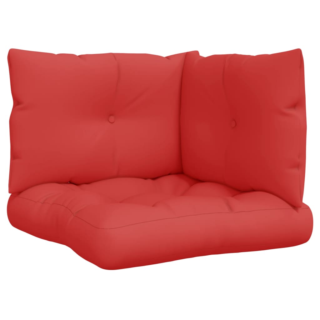 Pallet Cushions 3 pcs Red Fabric