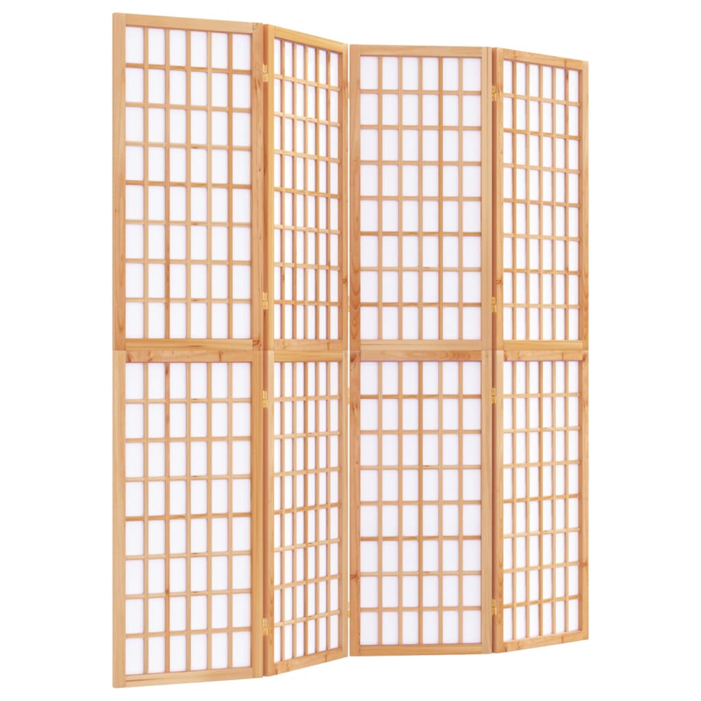 Folding 4-Panel Room Divider Japanese Style 160x170 cm