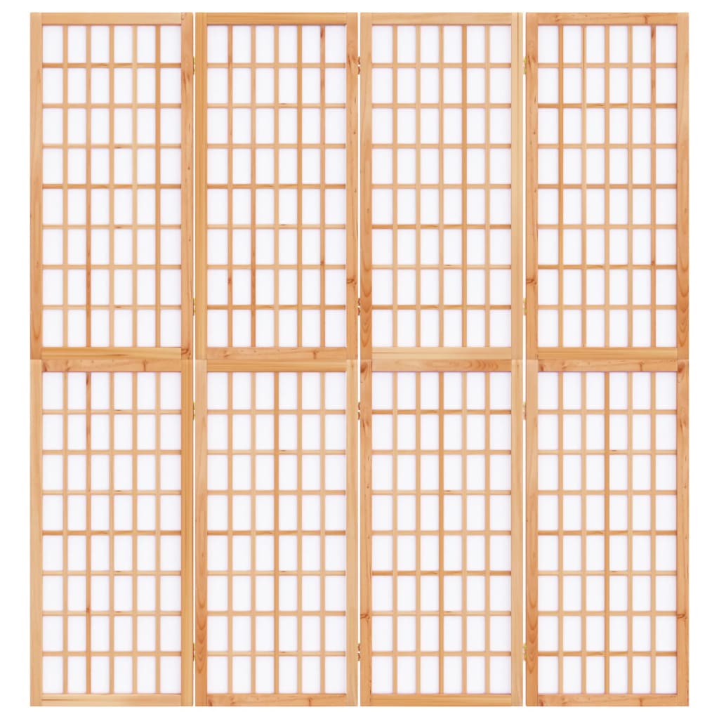 Folding 4-Panel Room Divider Japanese Style 160x170 cm