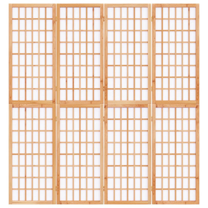 Folding 4-Panel Room Divider Japanese Style 160x170 cm