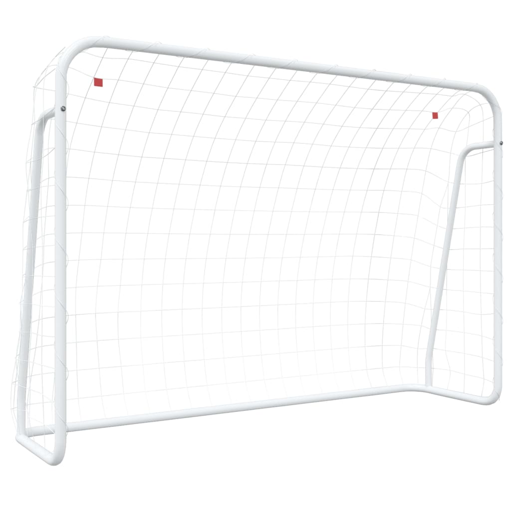 Football Goal with Net White 214x75x152 cm Steel&Polyester