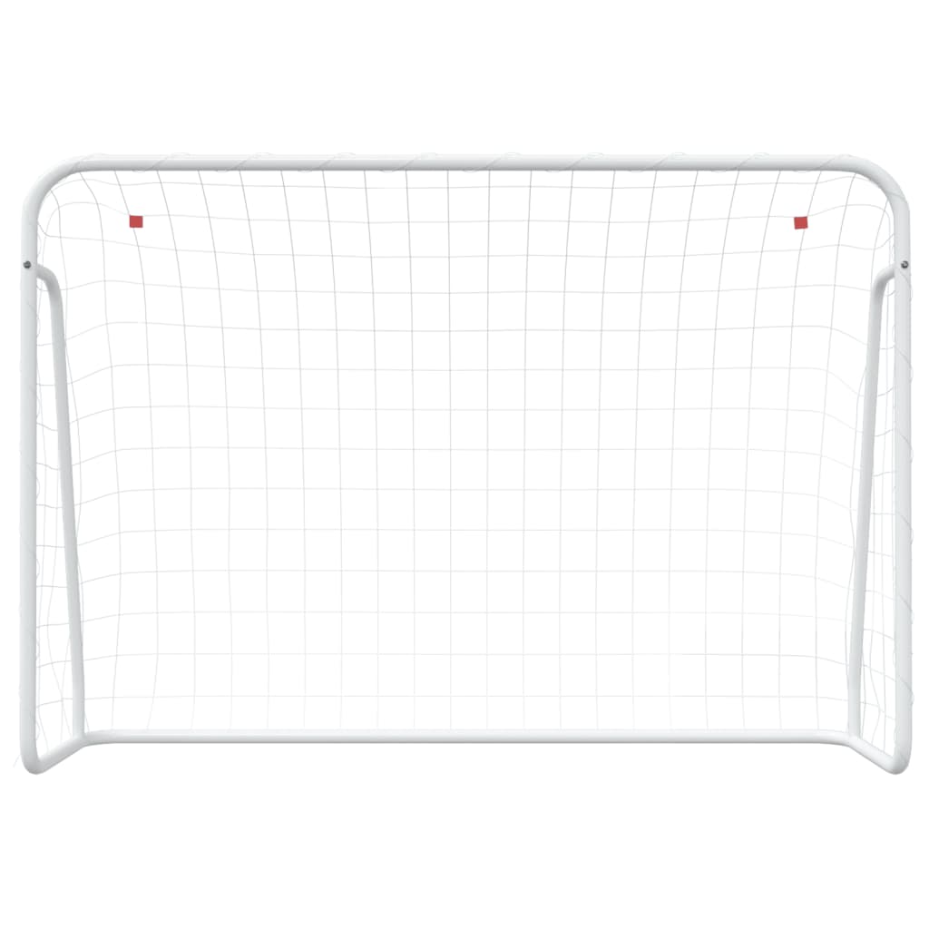 Football Goal with Net White 214x75x152 cm Steel&Polyester