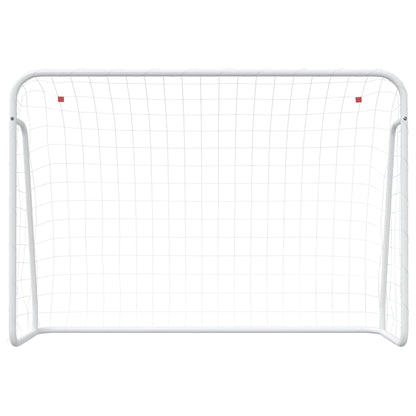 Football Goal with Net White 214x75x152 cm Steel&Polyester