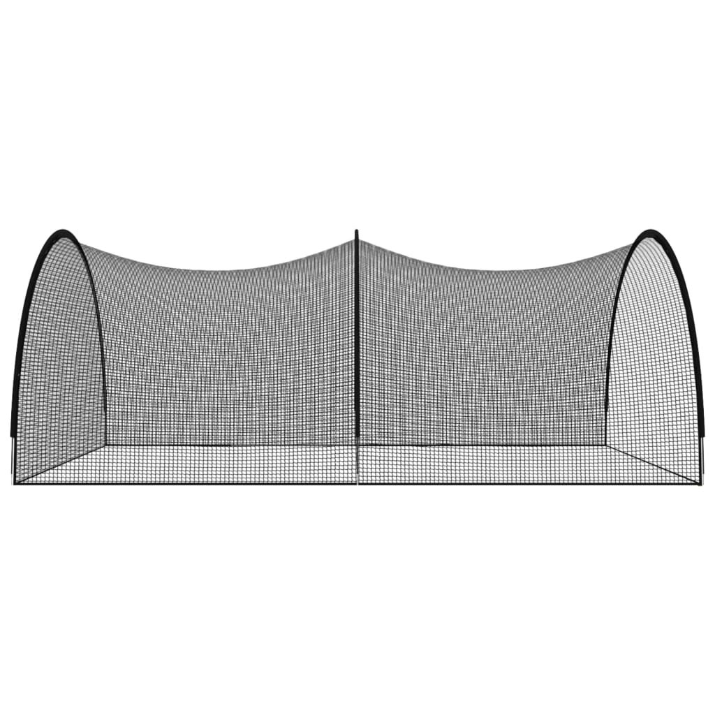 Baseball Batting Cage Net Black 500x400x250 cm Polyester