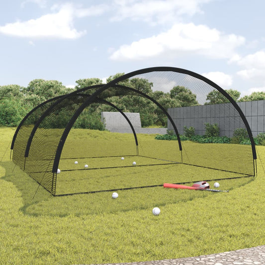 Baseball Batting Cage Net Black 500x400x250 cm Polyester