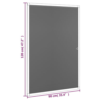 Insect Screen for Windows White 90x120 cm