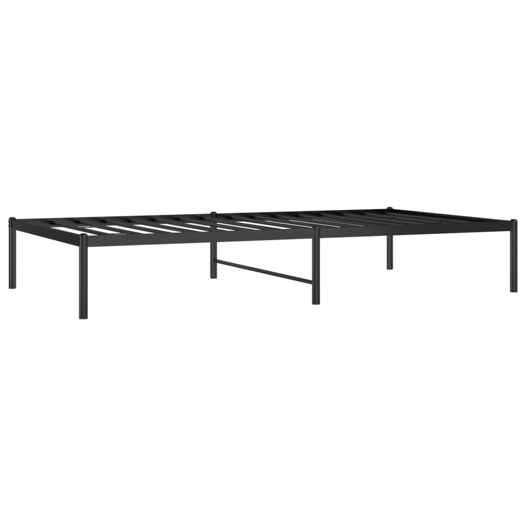 Metal Bed Frame without Mattress Black 100x190 cm