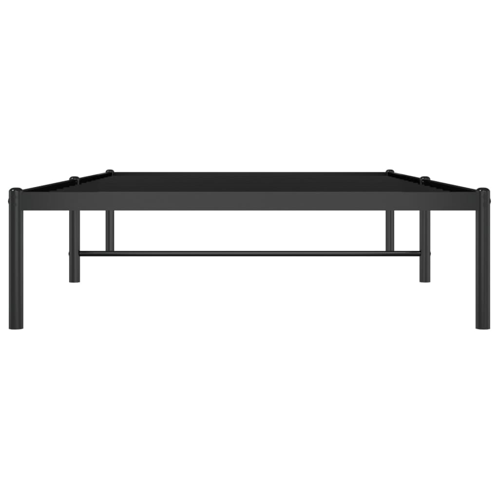 Metal Bed Frame without Mattress Black 100x190 cm