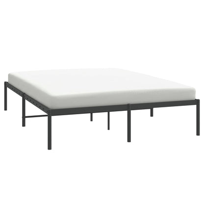 Metal Bed Frame without Mattress Black 140x200 cm