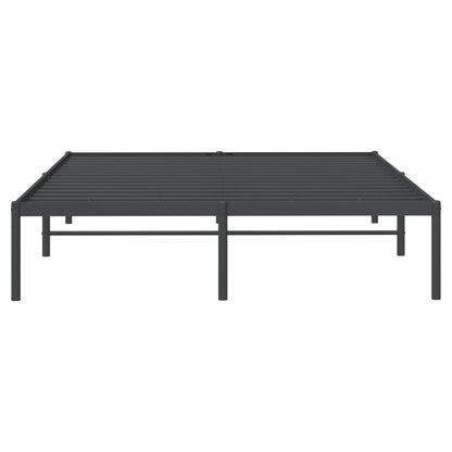 Metal Bed Frame without Mattress Black 140x200 cm