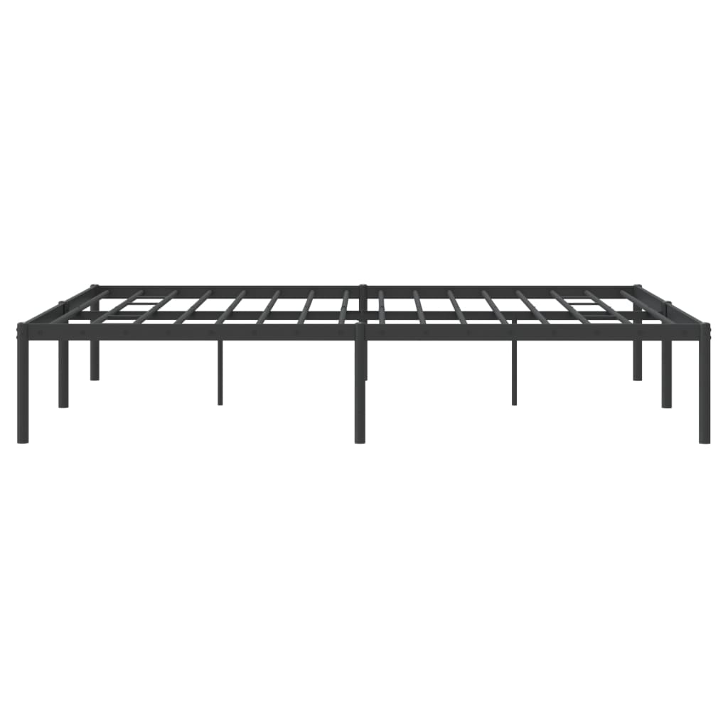 Metal Bed Frame without Mattress Black 140x200 cm