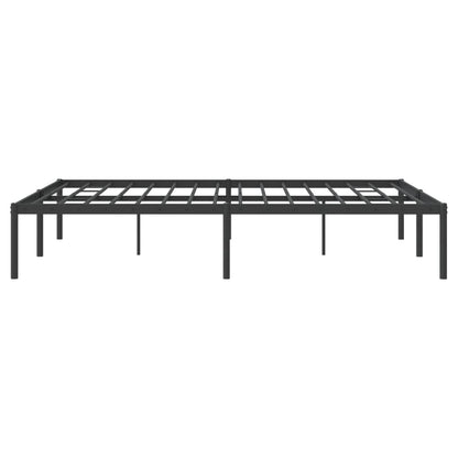 Metal Bed Frame without Mattress Black 140x200 cm