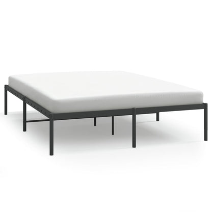 Metal Bed Frame without Mattress Black 160x200 cm