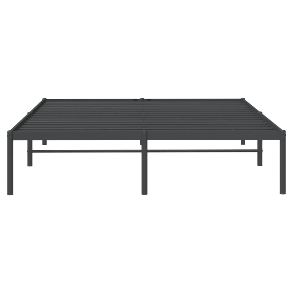 Metal Bed Frame without Mattress Black 160x200 cm