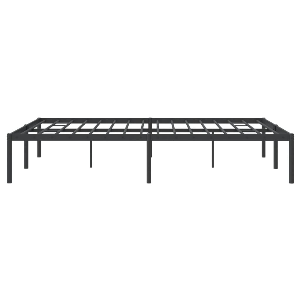 Metal Bed Frame without Mattress Black 160x200 cm