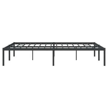 Metal Bed Frame without Mattress Black 160x200 cm