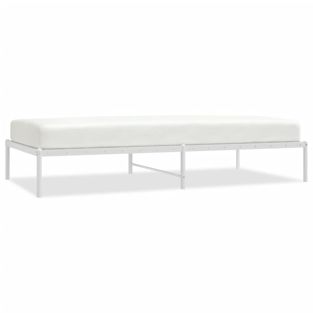 Metal Bed Frame White 100x200 cm