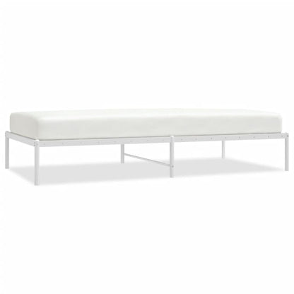 Metal Bed Frame White 100x200 cm