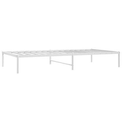 Metal Bed Frame White 100x200 cm