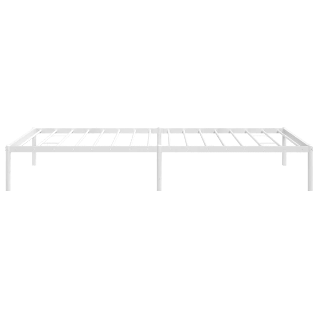 Metal Bed Frame White 100x200 cm