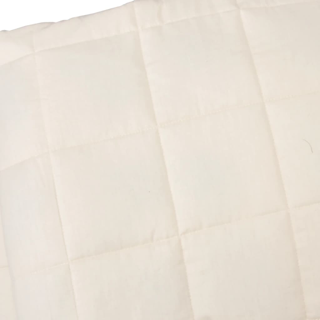 Weighted Blanket Light Cream 137x200 cm Single 6 kg Fabric