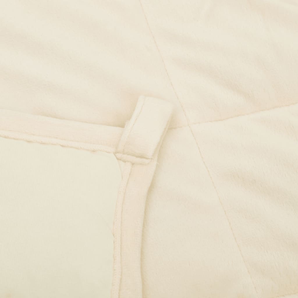 Weighted Blanket Light Cream 220x230 cm King 15 kg Fabric