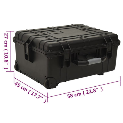 Wheeled Flight Case Black 58x45x27 cm PP