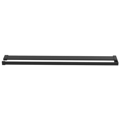 Shower Shelf for Walk-in Shower Wall Black 90 cm Aluminium