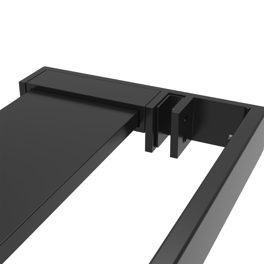 Shower Shelf for Walk-in Shower Wall Black 90 cm Aluminium