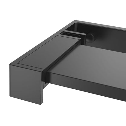 Shower Shelf for Walk-in Shower Wall Black 90 cm Aluminium