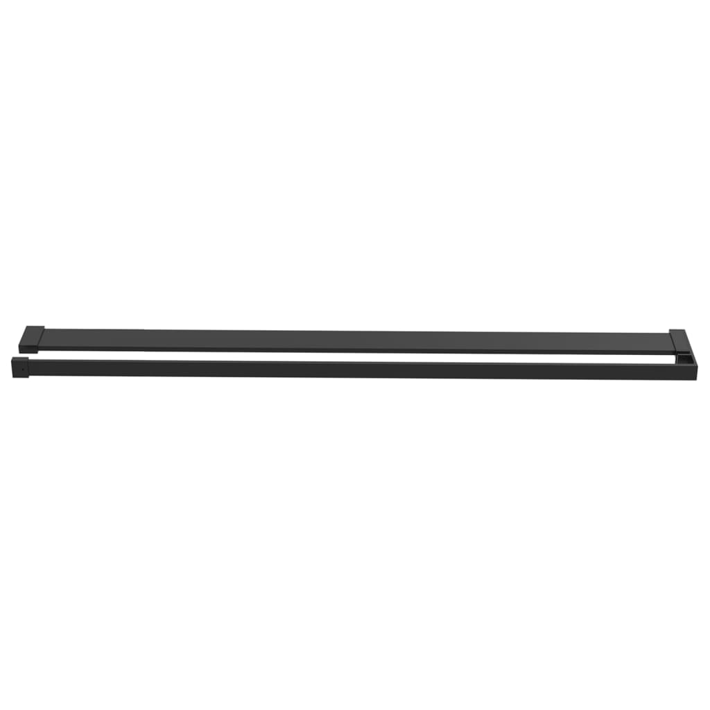 Shower Shelf for Walk-in Shower Wall Black 115 cm Aluminium