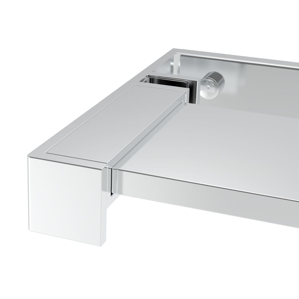 Shower Shelf for Walk-in Shower Wall Chrome 80 cm Aluminium