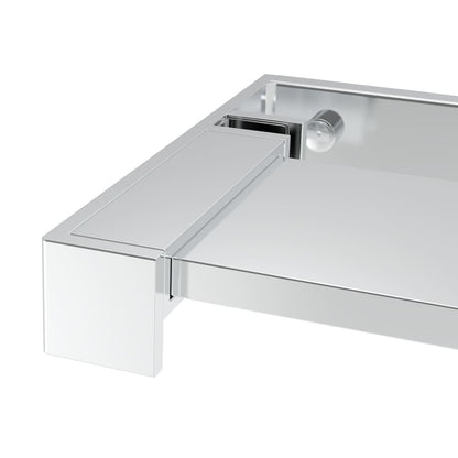 Shower Shelf for Walk-in Shower Wall Chrome 100 cm Aluminium