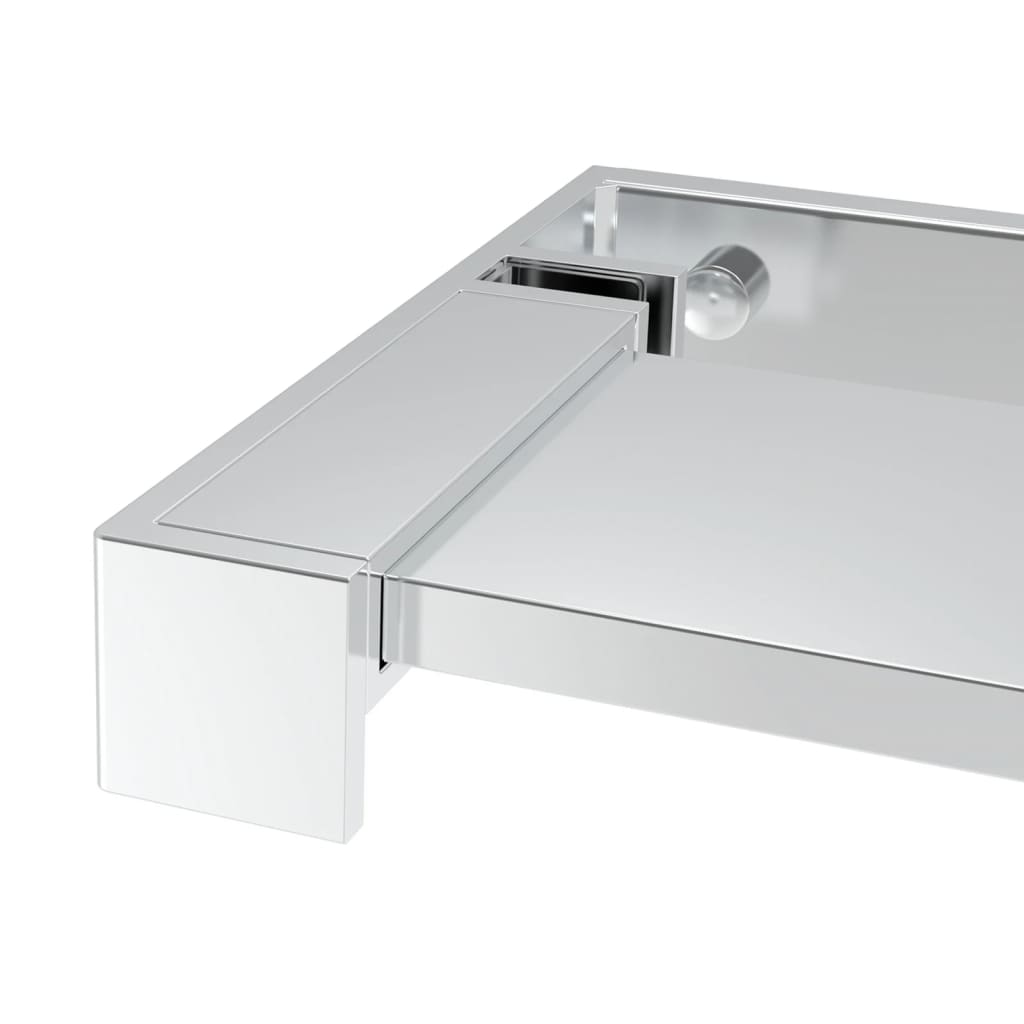 Shower Shelf for Walk-in Shower Wall Chrome 115 cm Aluminium