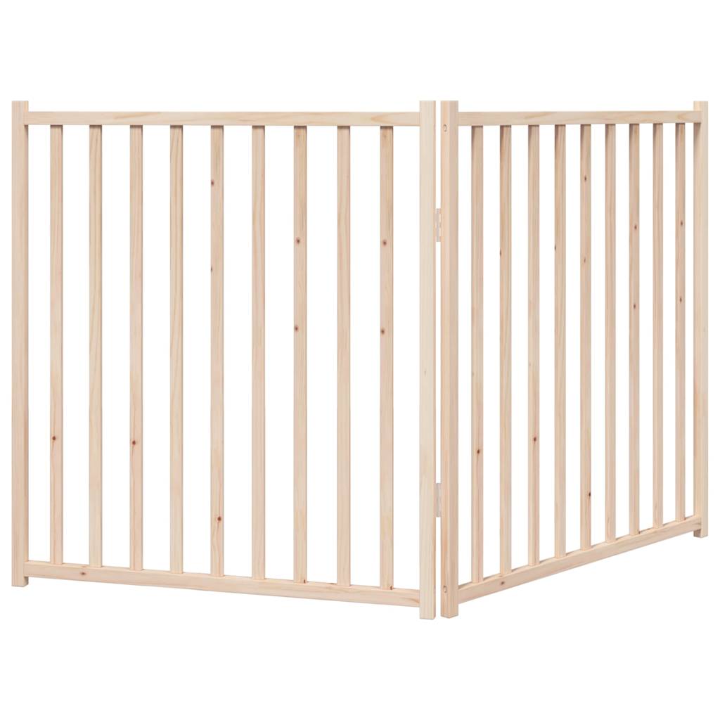 Dog Gate Foldable 2 Panels 160 cm Solid Wood Fir