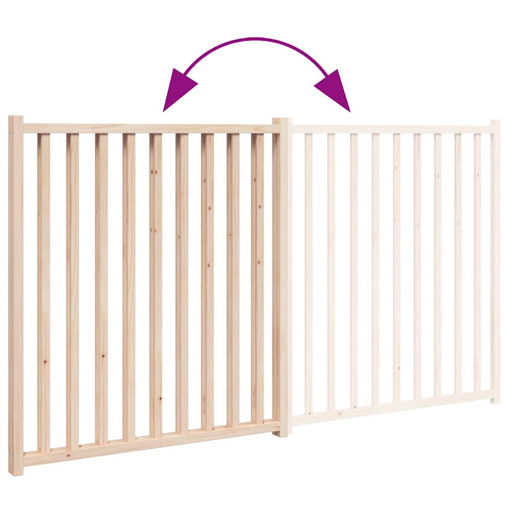 Dog Gate Foldable 2 Panels 160 cm Solid Wood Fir