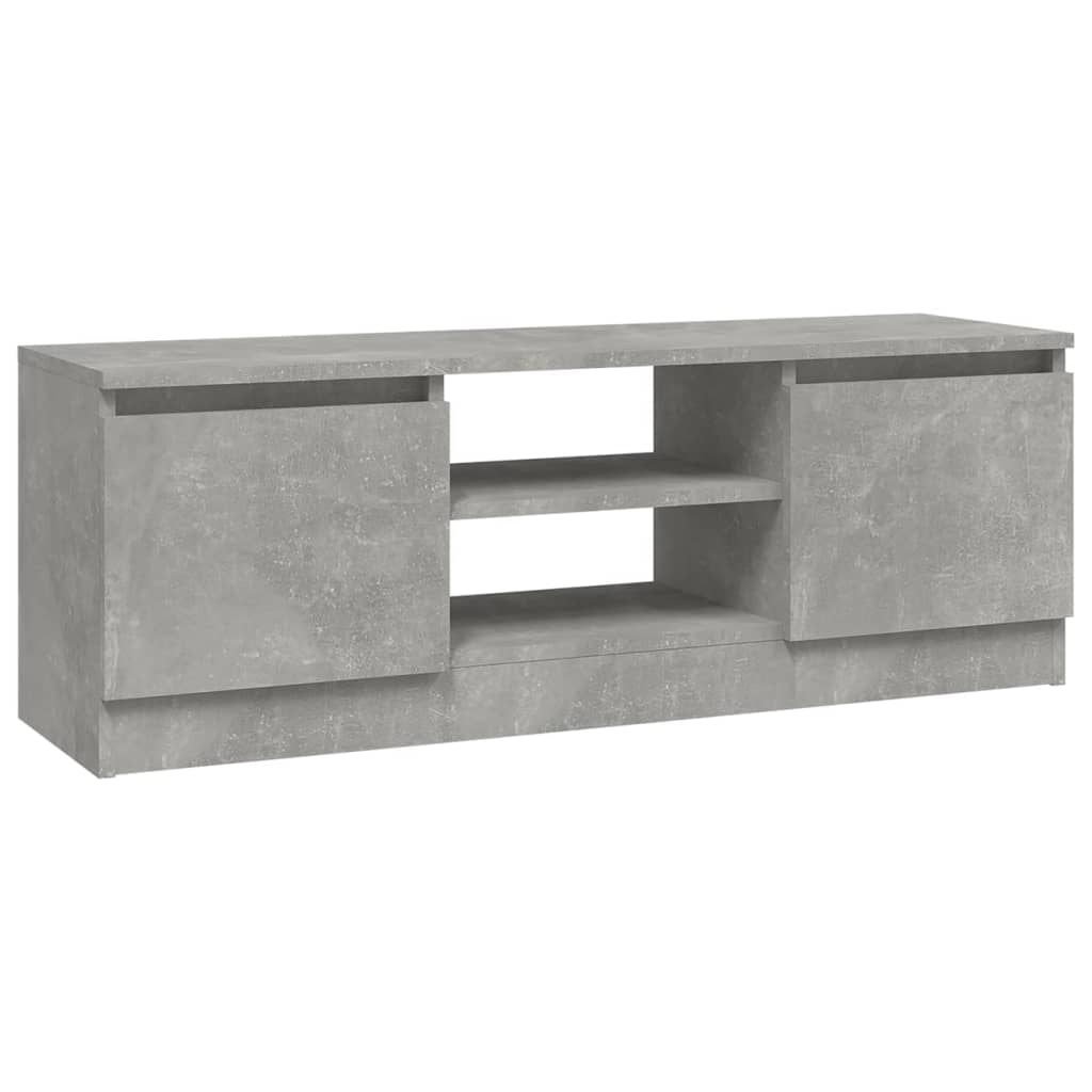 TV Cabinet with Door Concrete Grey 102x30x36 cm