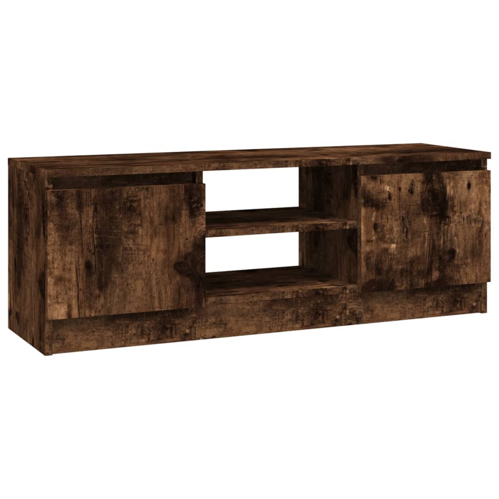 TV Cabinet with Door Smoked Oak 102x30x36 cm