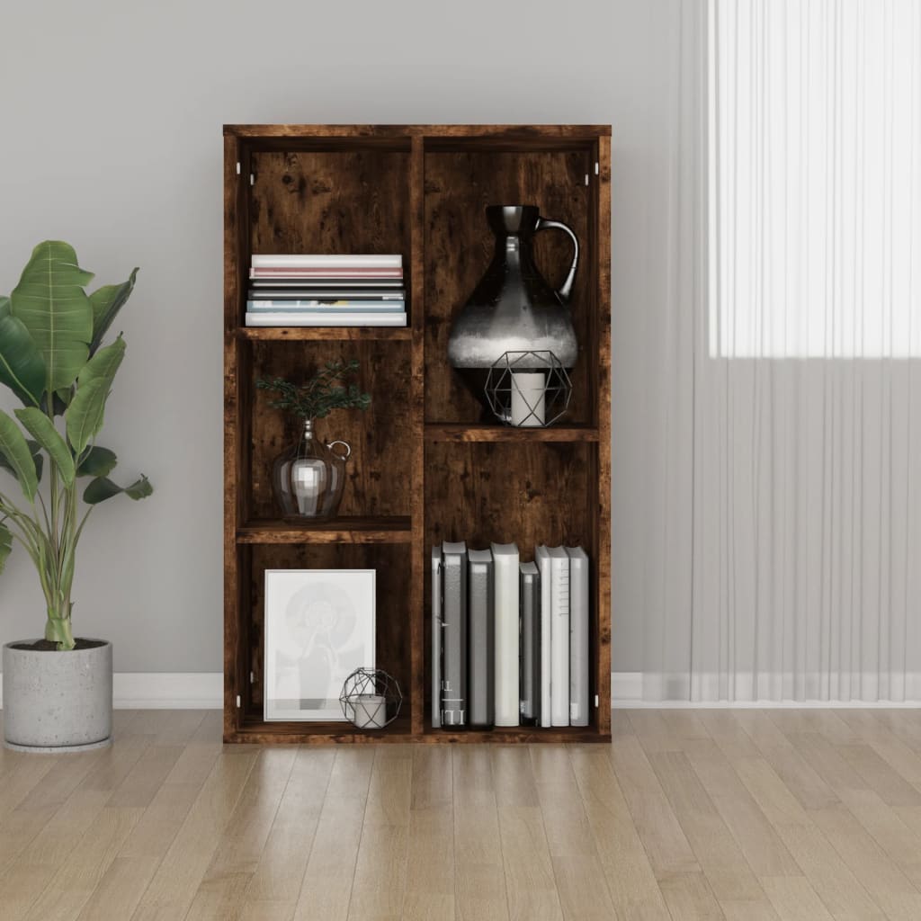 Book Cabinet/Sideboard Smoked Oak 50x25x80 cm Engineered Wood