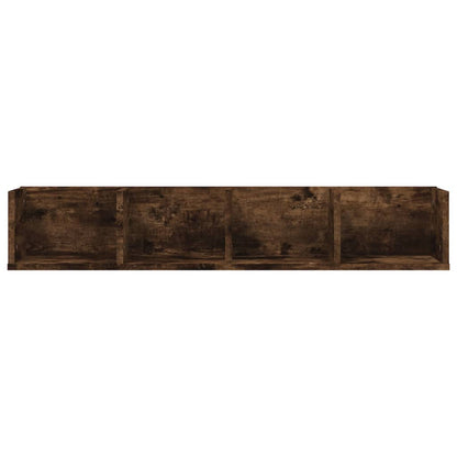 CD Wall Shelf Smoked Oak 100x18x18 cm Engineered Wood