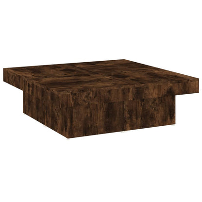 Coffee Table Smoked Oak 90x90x28 cm Engineered Wood