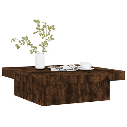 Coffee Table Smoked Oak 90x90x28 cm Engineered Wood