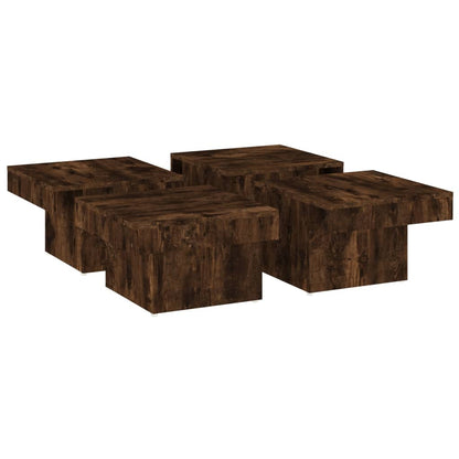 Coffee Table Smoked Oak 90x90x28 cm Engineered Wood