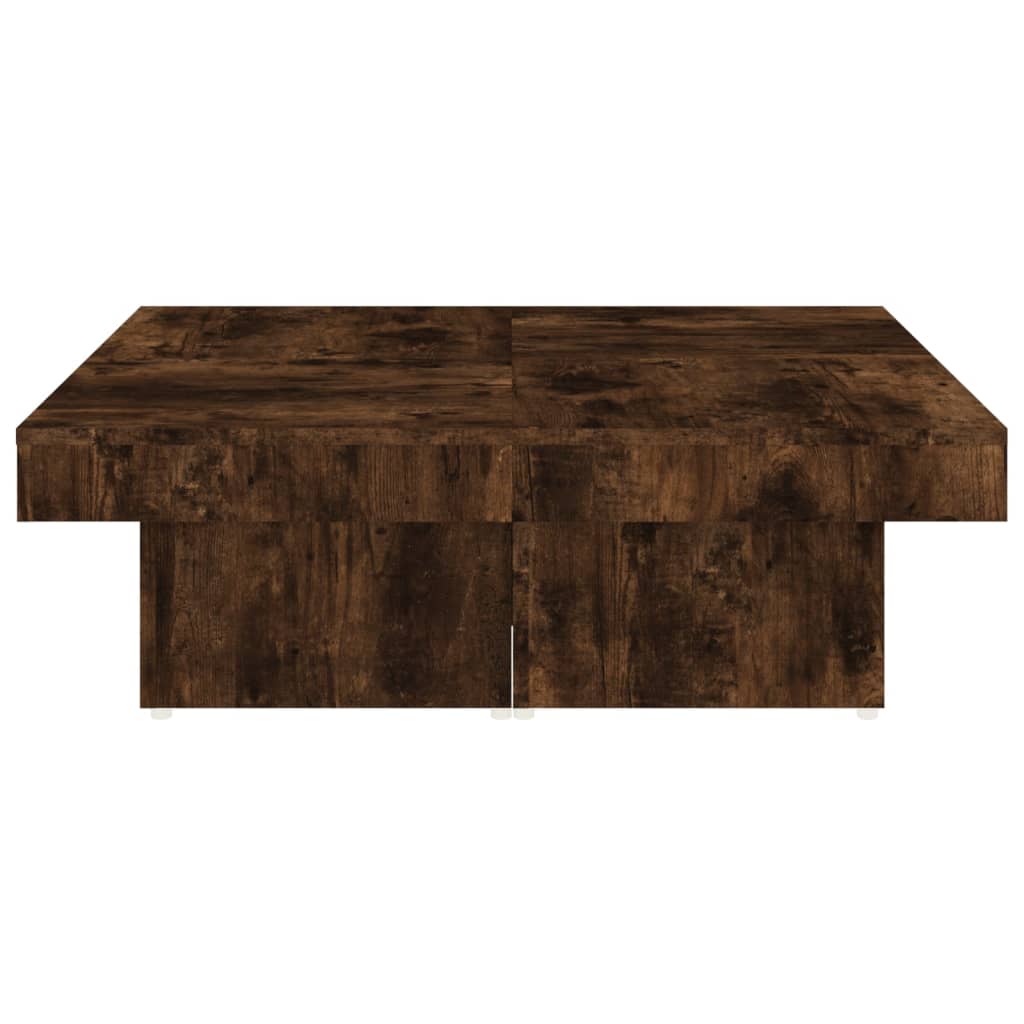 Coffee Table Smoked Oak 90x90x28 cm Engineered Wood