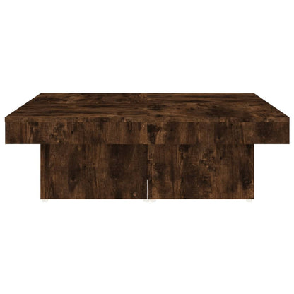 Coffee Table Smoked Oak 90x90x28 cm Engineered Wood