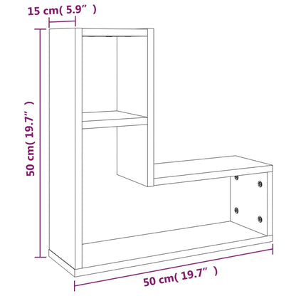 Wall Shelves 2 pcs Brown Oak 50x15x50 cm Engineered Wood