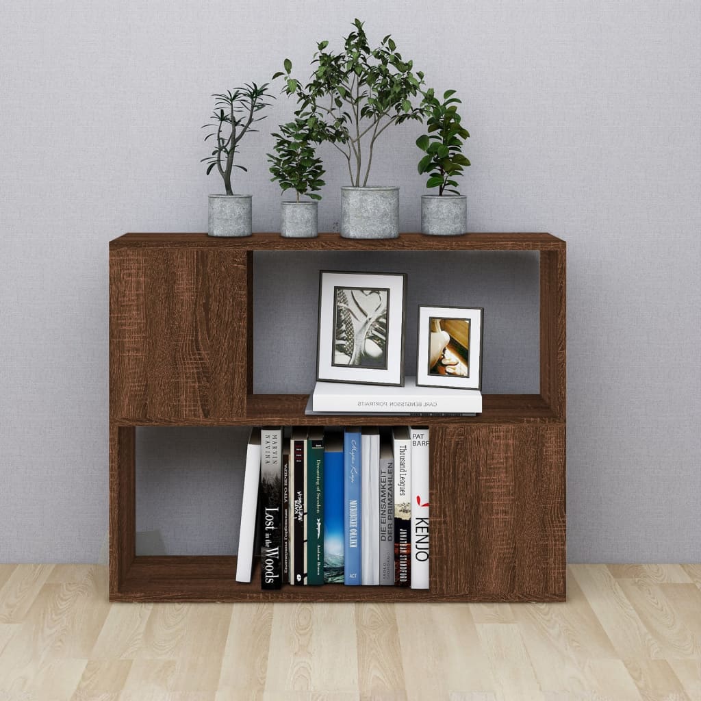 Book Cabinet/Room Divider Brown Oak 80x24x63 cm