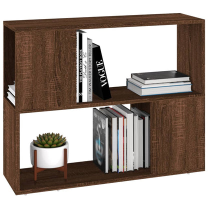 Book Cabinet/Room Divider Brown Oak 80x24x63 cm