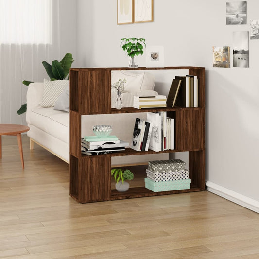 Book Cabinet/Room Divider Brown Oak 100x24x94 cm