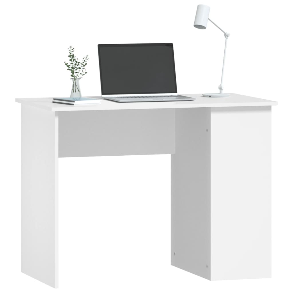 Desk White 100x55x75 Engineered Wood